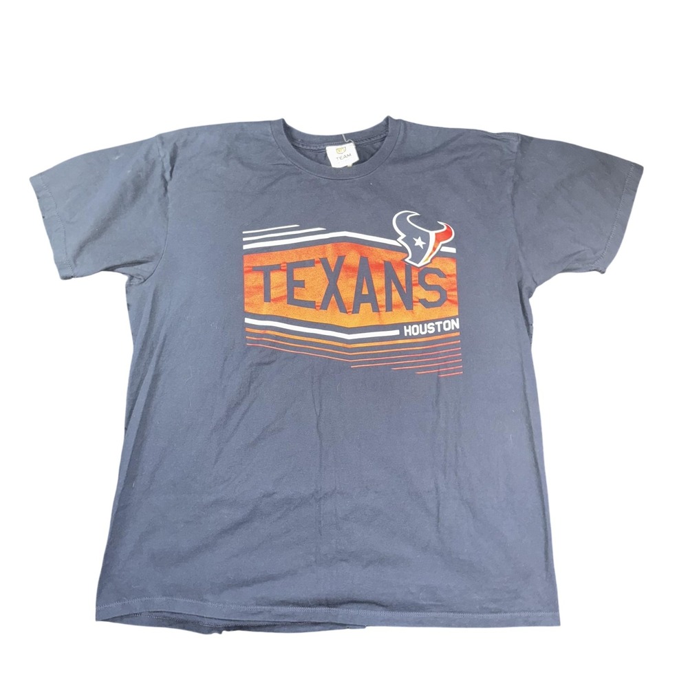Houston Texans Shirt Mens XL Blue NFL Football Team Apparel Cotton Tee T-Shirt